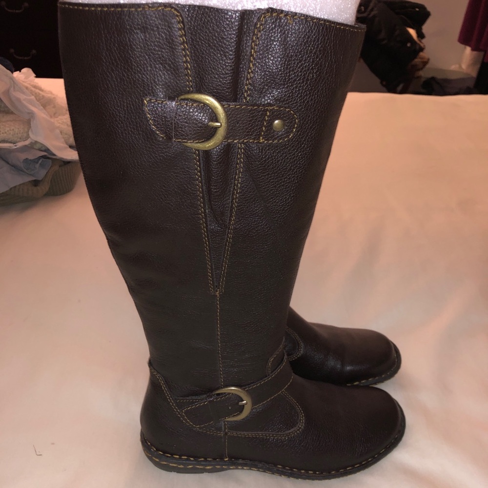 Leather boots